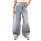 Jeans Barrel Mujer Tiro Medio Mezclilla Azul SB4546