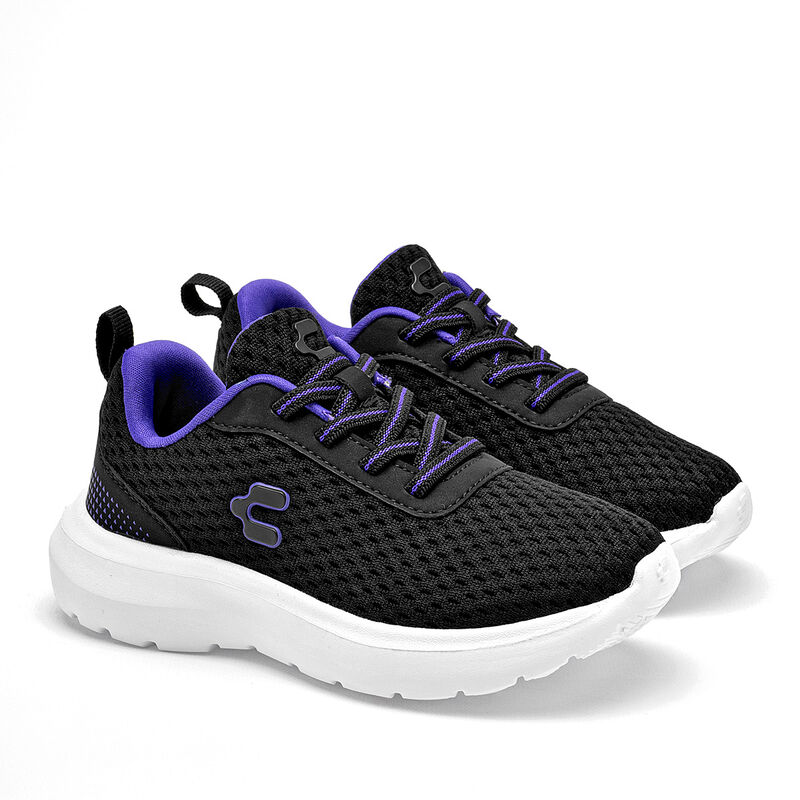 Charly tenis deportivo para ni&ntilde;a negro cod 1396... image number null