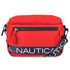 Bandolera Nautica Puf De Nylon Rojo Para Mujer