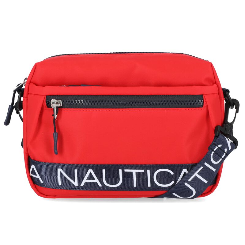 Bandolera Nautica Puf De Nylon Rojo Para Mujer image number null