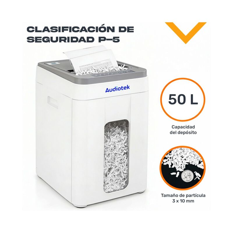 Trituradora De Papel Corte Cruzado 400 Hojas Se... image number null