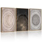 Arte Mural Phopago, Anillos Vintage De Madera Con Forma De &Aacute;rbol, 28 X 36 Cm, Lienzo Enmarcado
