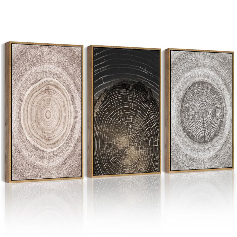 Arte Mural Phopago, Anillos Vintage De Madera C... image number null