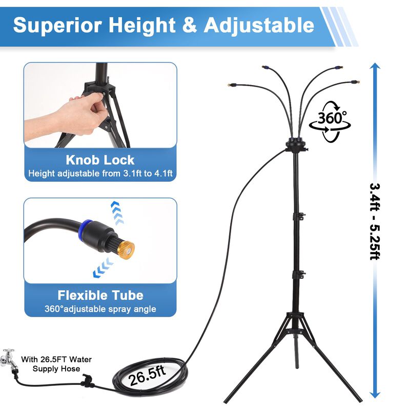 Rociador Port&aacute;til Vsmon-fri 160 cm 8 m L&iacute;nea De... image number null