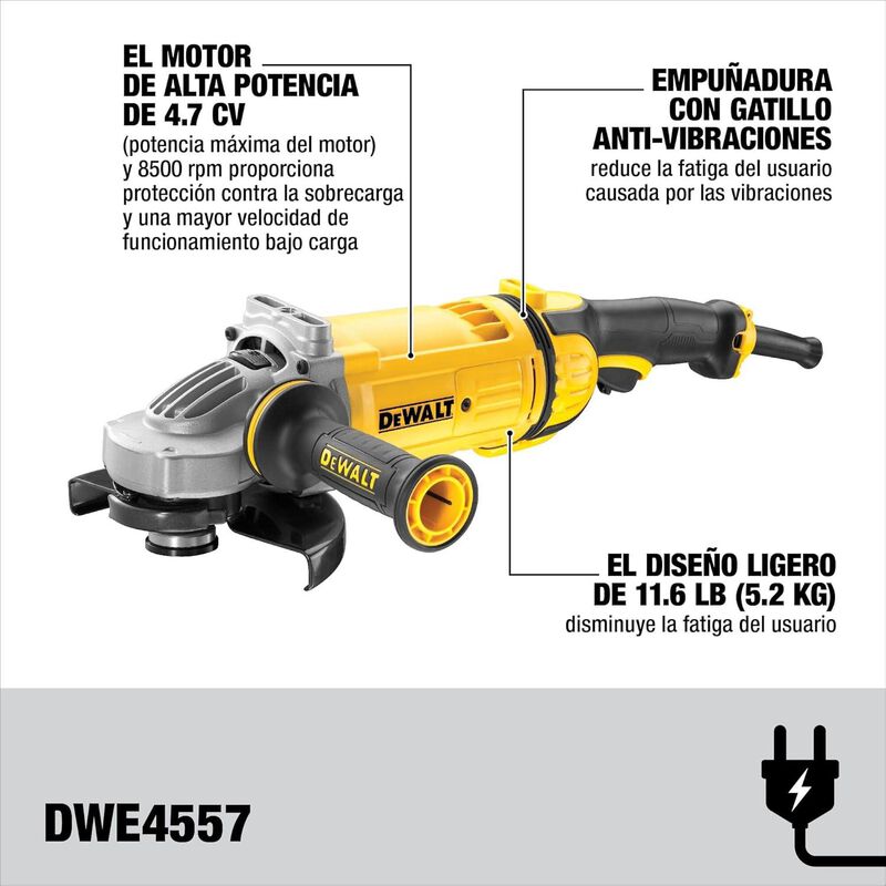 Esmeriladora Dewalt 7" 2400w Profesional Modelo... image number null
