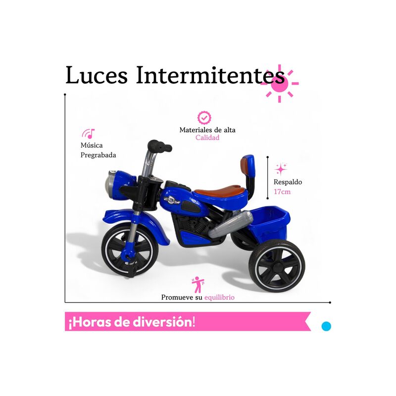 Triciclo Infantil Con Luces, Sonido Y Canastill... image number null