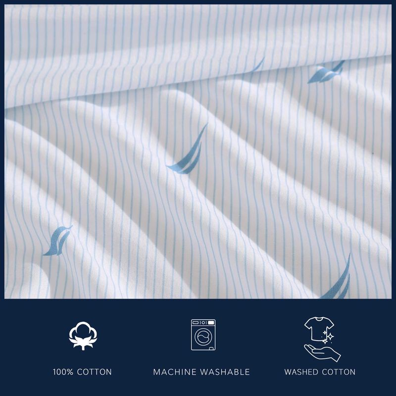 Juego De S&aacute;banas Nautica Twin Xl, 100% Algod&oacute;n,... image number null