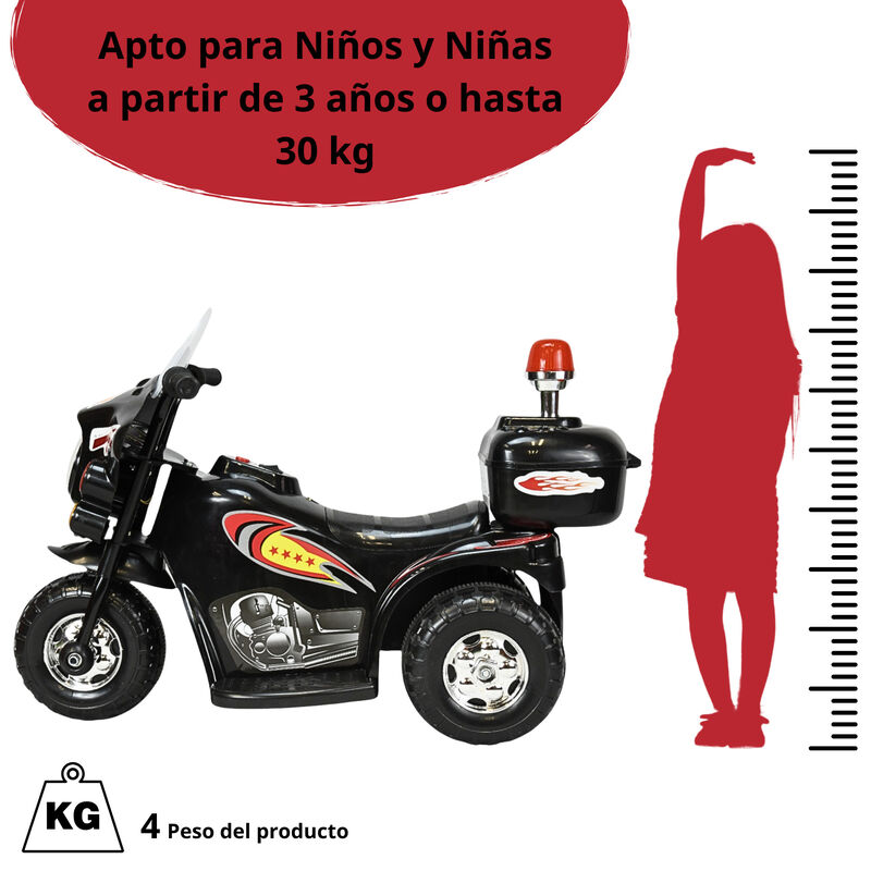 Moto Montable El&eacute;ctrica para Ni&ntilde;os Luces y Soni... image number null