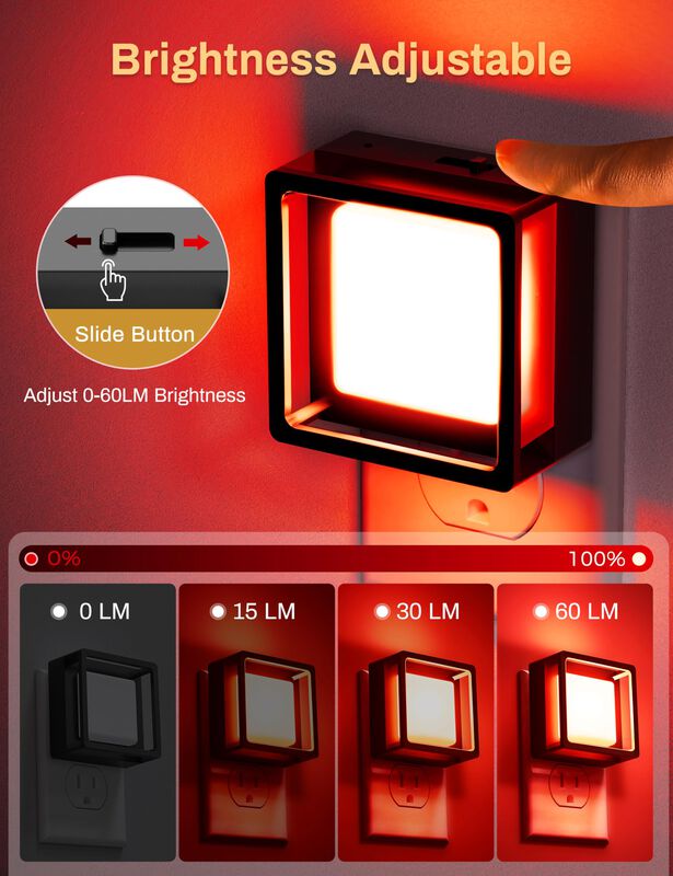 Luz Nocturna Doresshop Red [paquete De 2] Senso... image number null