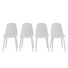 Set de 4 Sillas Ergon&oacute;micas &ndash; Color Blanco