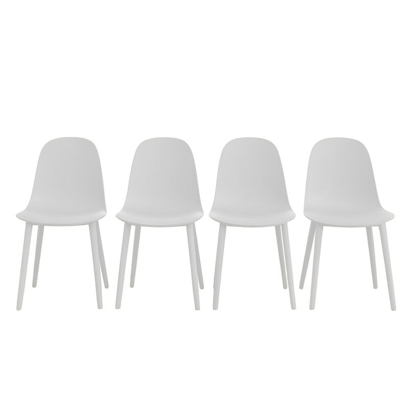 Set de 4 Sillas Ergon&oacute;micas &ndash; Color Blanco image number null