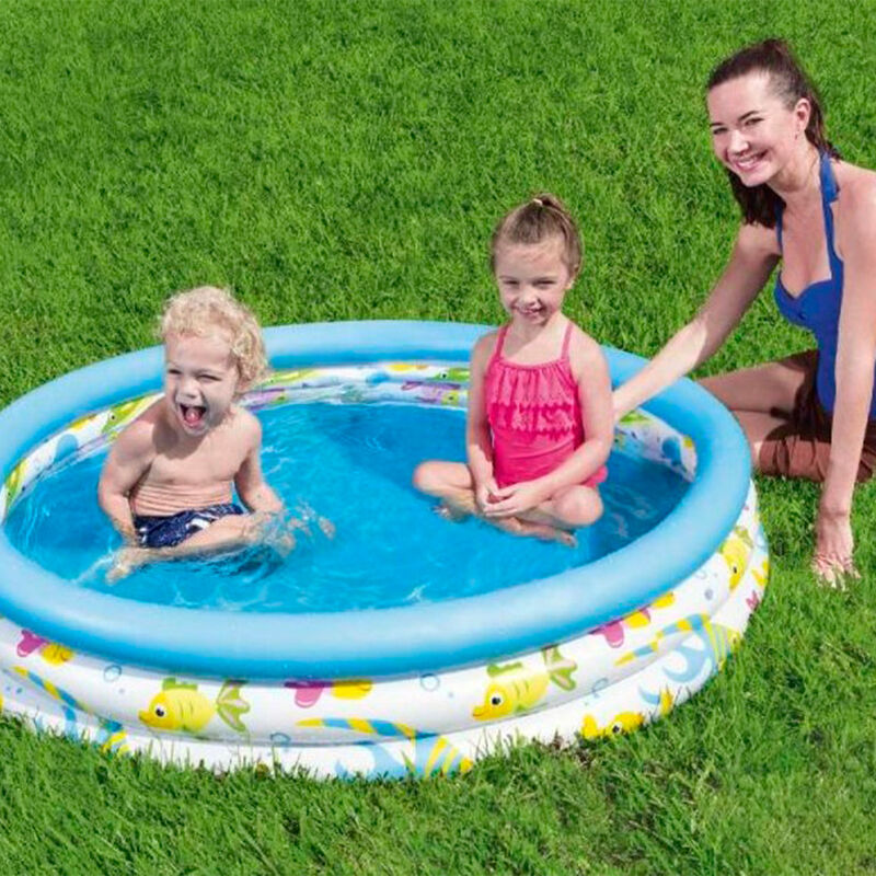 Alberca Inflable Redonda 3 Anillos Decorada Mar... image number null