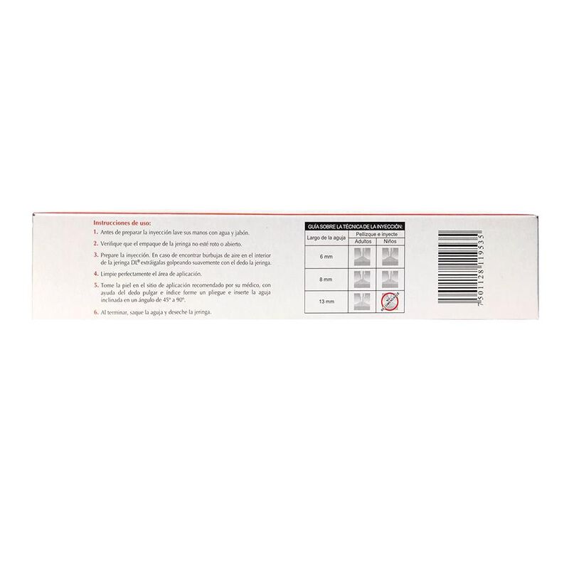 Jeringas Dl 1ml 30gx13mm 10 Jeringas Para Insul... image number null