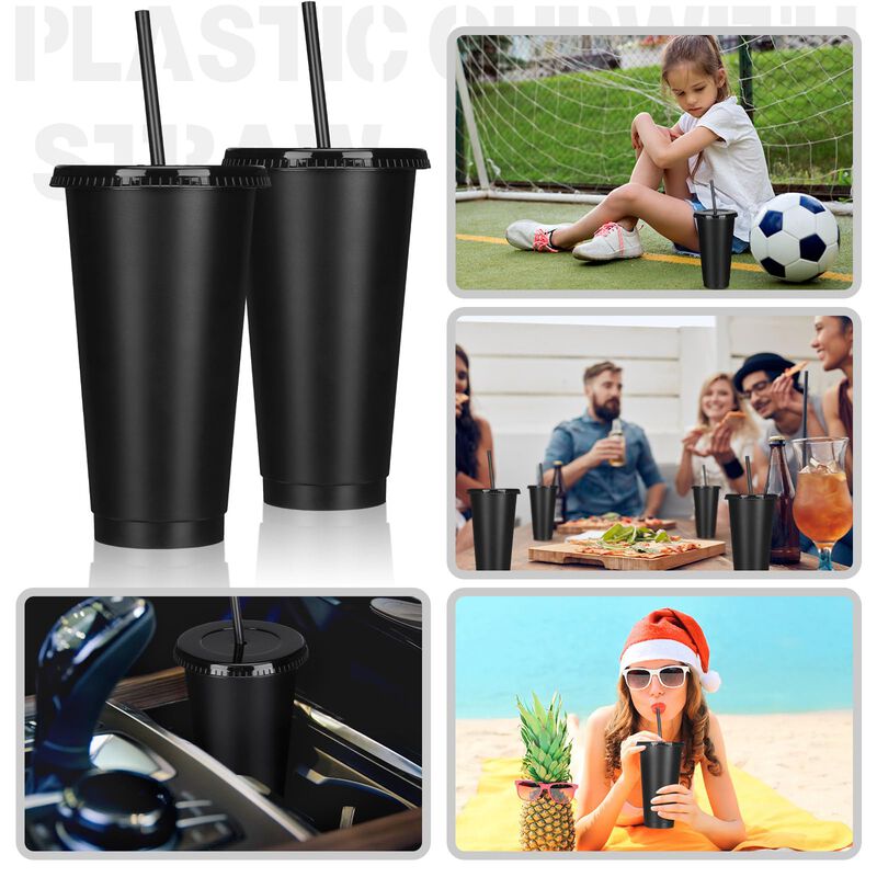 Vaso Reutilizable Bokon 710 ml Negro &ndash; Pack De ... image number null
