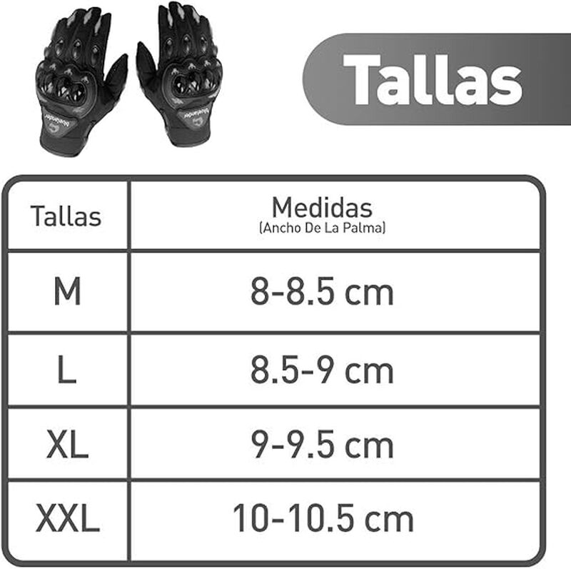 Guantes para Motociclista  Negro  Gris XXL  Blu... image number null