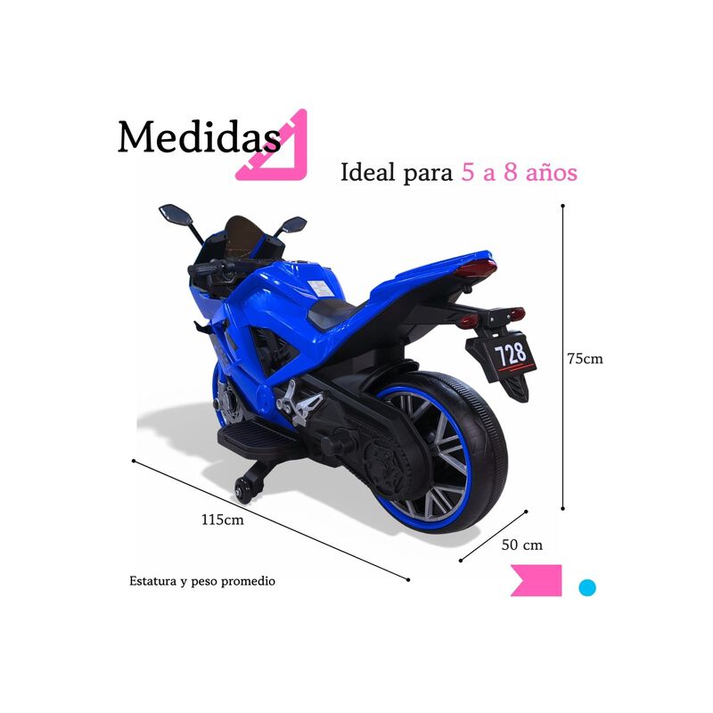 Motocicleta El&eacute;ctrica Montable Deportiva Nino T... image number null