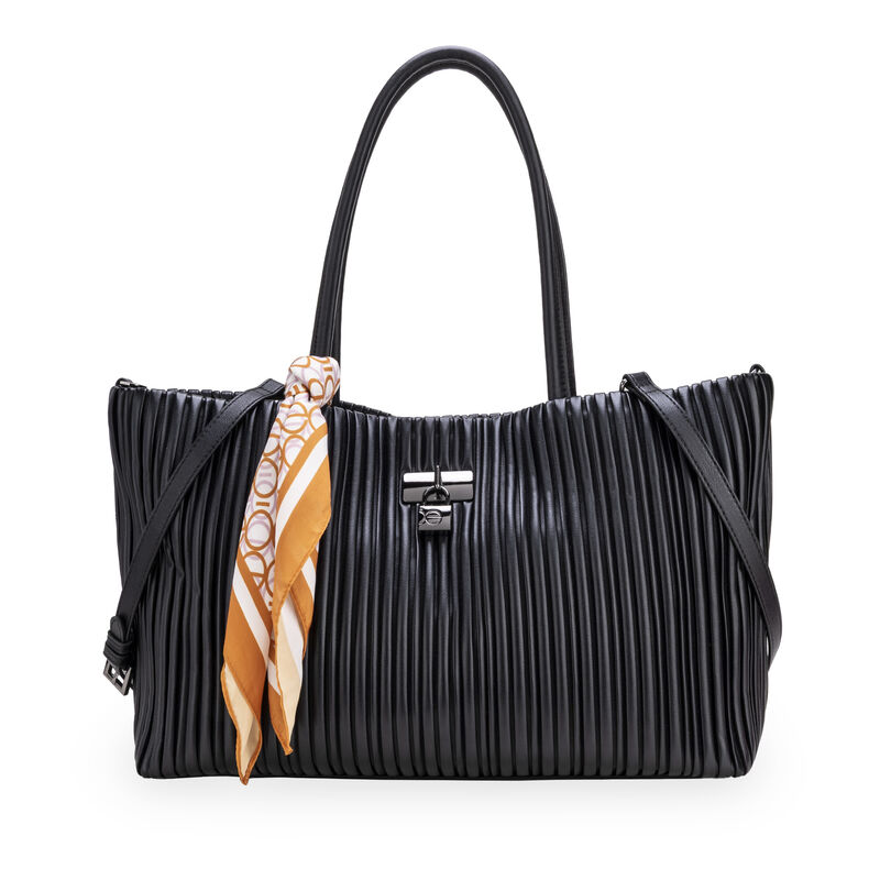 Bolsa Tote Grande Look Blisado Color Negro image number null