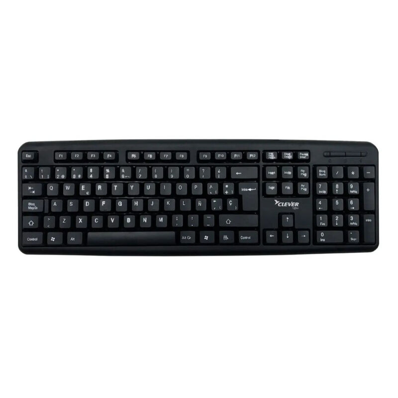 Kit Clever Ofice Teclado , Mouse Al&aacute;mbrico Y Mo... image number null