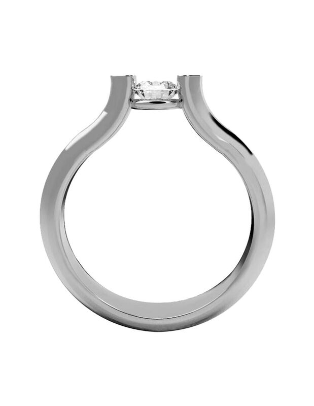 Anillo de Compromiso de 14K con Diamante de Lab... image number null