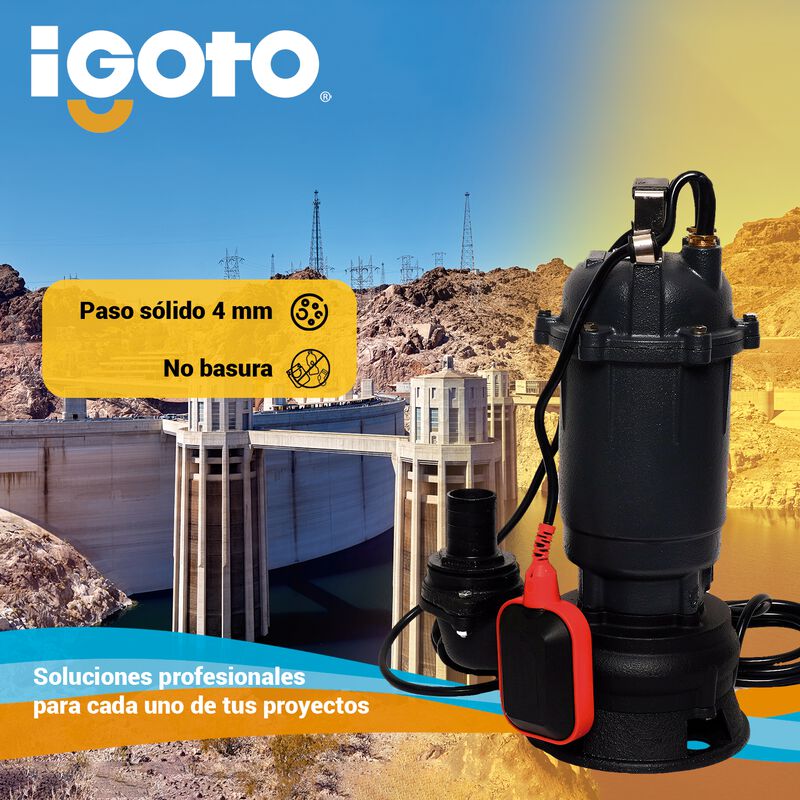 Igoto Wqd10 Bomba Sumergible Agua Turbia 3/4 Hp... image number null