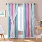 Cortinas Xidi Rainbow Blackout Para Dormitorio De Ni&ntilde;as, 160 X 85 Cm