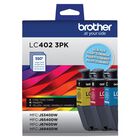 Cartuchos De Tinta Brother Lc402 3pk De Rendimiento Est&aacute;ndar Genuine