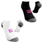 Wilson 5 Pares de Tines cortos para Mujer, Color Blanco y Negro Punta y Tal&oacute;n ,Talla Unitalla, Sin felpa