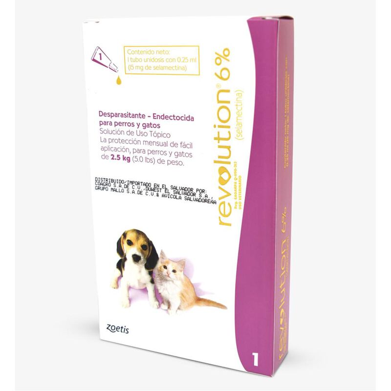 Revolution 12% (selamectina) 1 tubo x 1 ml (roj... image number null