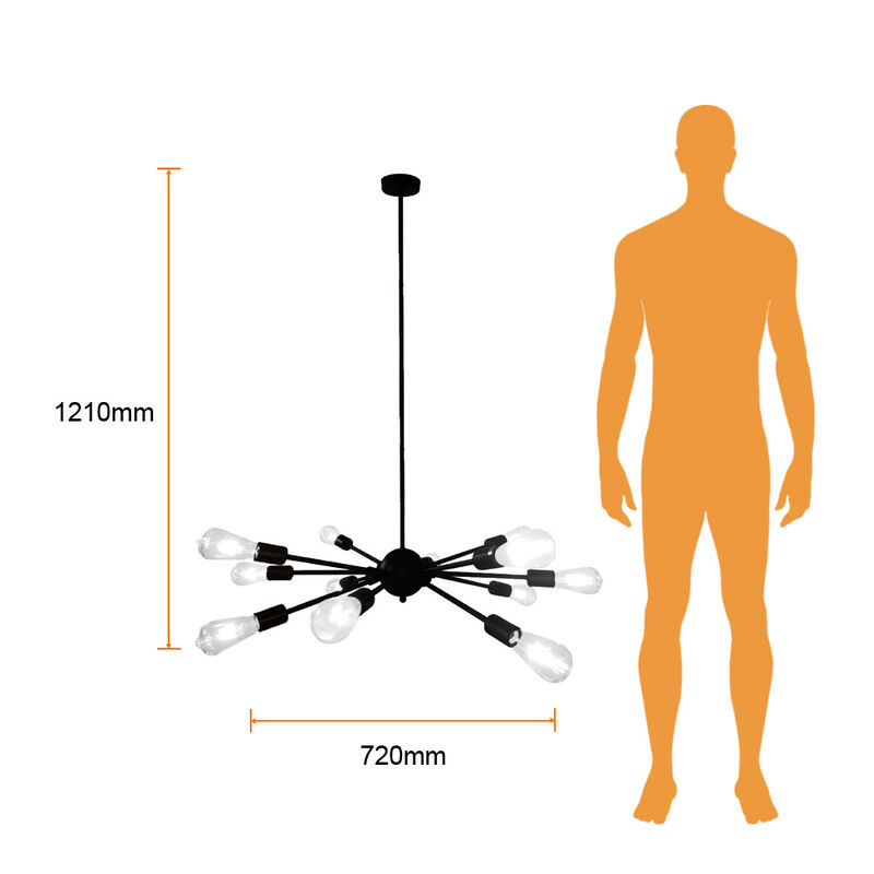 L&aacute;mpara De Interior Para Suspender, Base E27 Sa... image number null