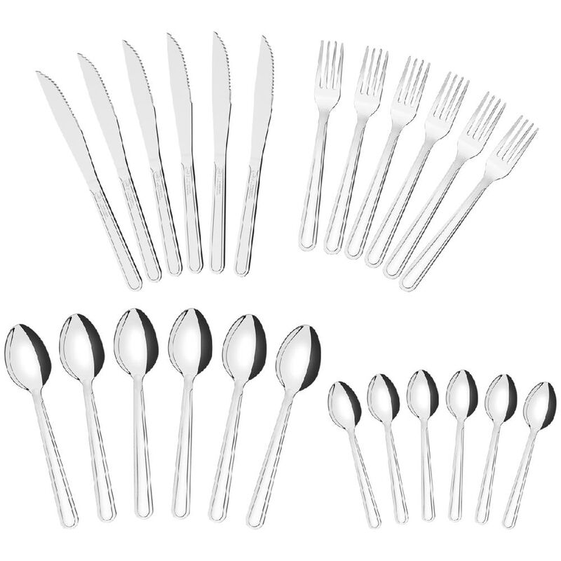 Juego De Cubiertos Buzios 24 Piezas Acero Inox ... image number null