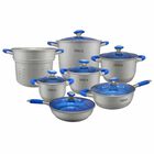 Bater&iacute;a Angie  Perla E007 de cocina Acero Inoxidable/azul  13pzas