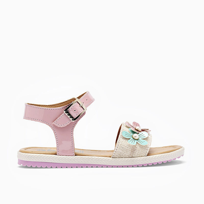 Abc Zapatitos sandalia para ni&ntilde;a rosa beige cod... image number null