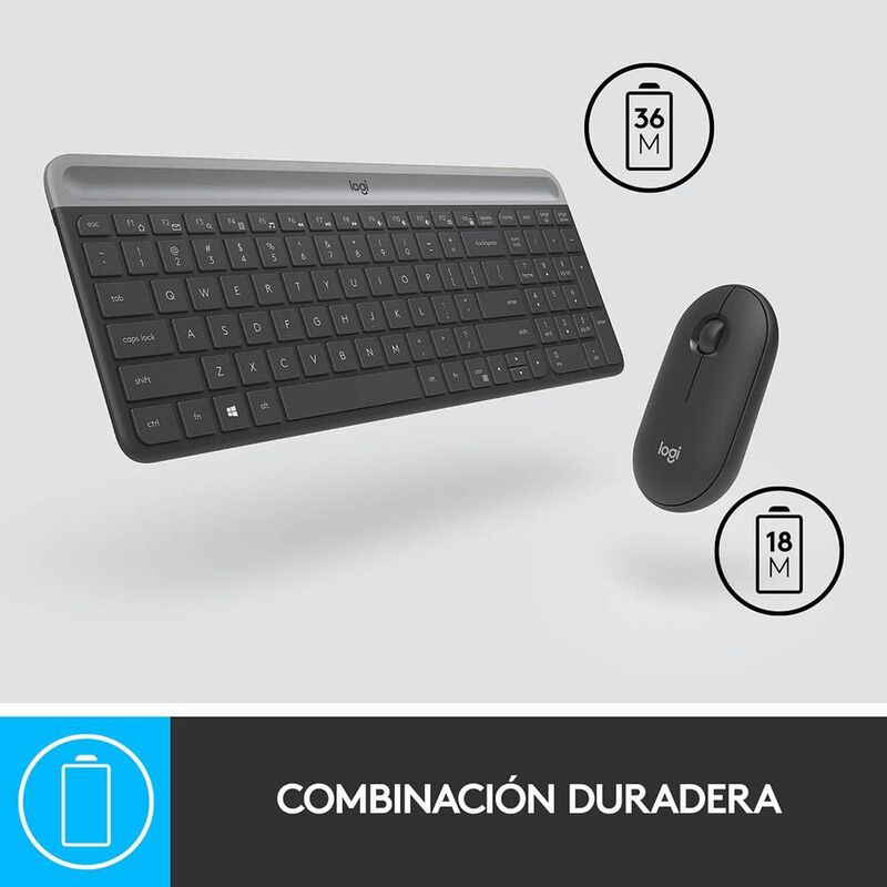 Kit de Teclado y Mouse Logitech Mk470 Wireless ... image number null