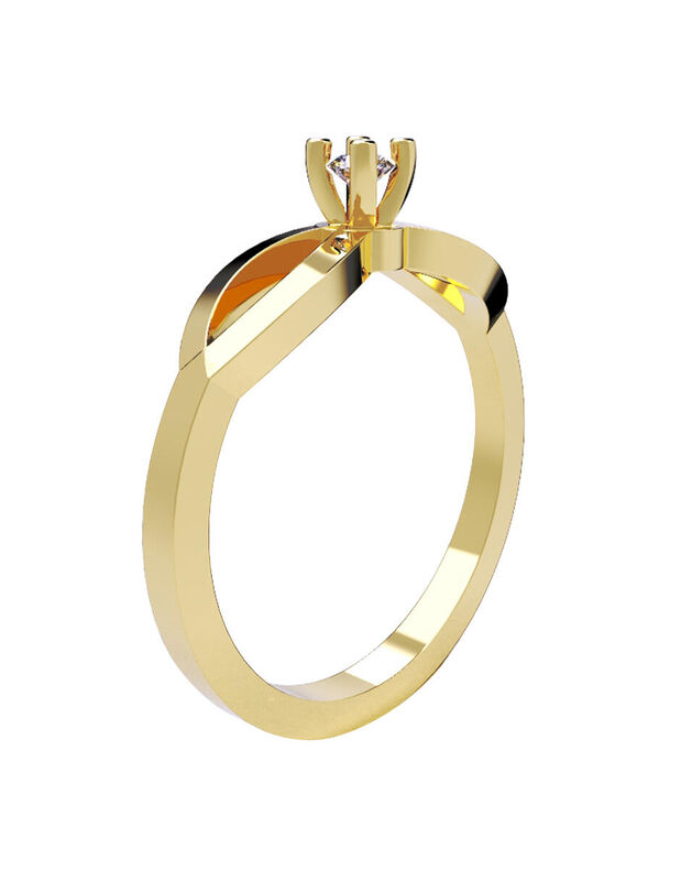 Anillo de Compromiso en Oro de 10K con Circonia... image number null