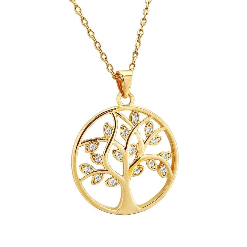 Collar de Mujer Chapa de oro 18K &Aacute;rbol de la vi... image number null