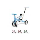 Triciclo Evolutivo 3 En 1 Plegable Con Toldo Uv Y Manija Parental Ajustable Para Ni&ntilde;os 1-6 A&ntilde;os Azul