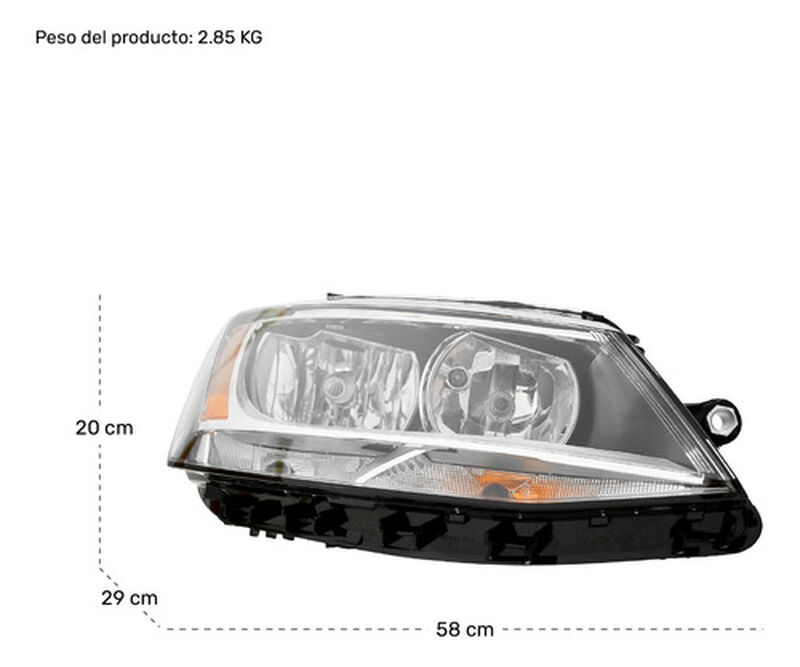 Faro Jetta A6 Der 2010 2012 2013 2014 2015 2016... image number null