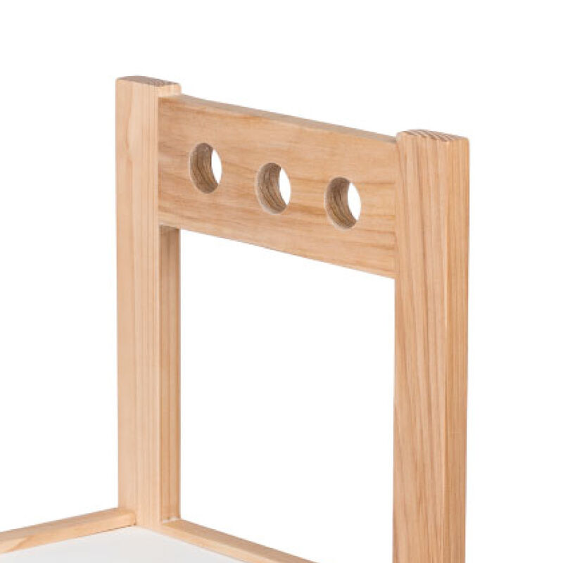 Silla Nórdica Blanca de Madera para Niños Peque... image number null