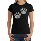Camiseta Word Art Para Mujer - Cat Mom- Negro