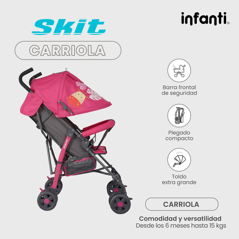 Carriola de Bastón Skit Safari Rosa image number null