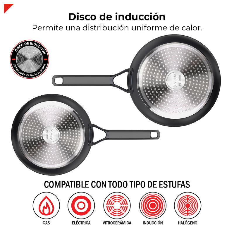 Set 2 Sartenes 20 Y 24cm Aluminio Forjado Bogne... image number null