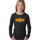 Camiseta De Manga Larga Word Art Para Ni&ntilde;a - Mam&aacute; Girasol - Negro