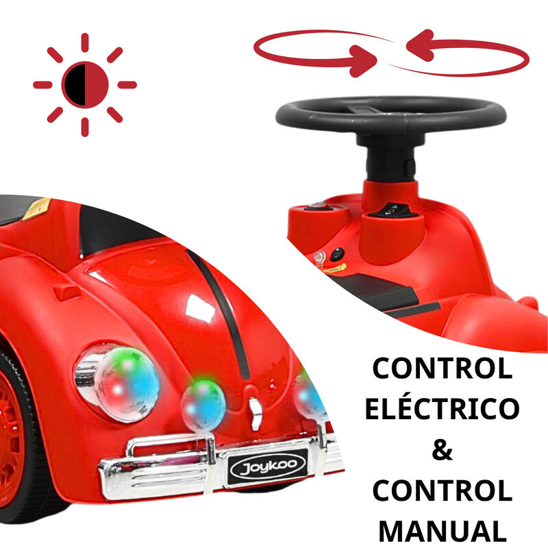 Montable El&eacute;ctrico Para Ni&ntilde;os 6v Con Bast&oacute;n Aju... image number null