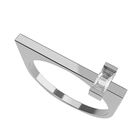 Anillo de Compromiso en Oro Blanco 10K con Circonia -  Talla:6/ FJ590-10W-CZ-6