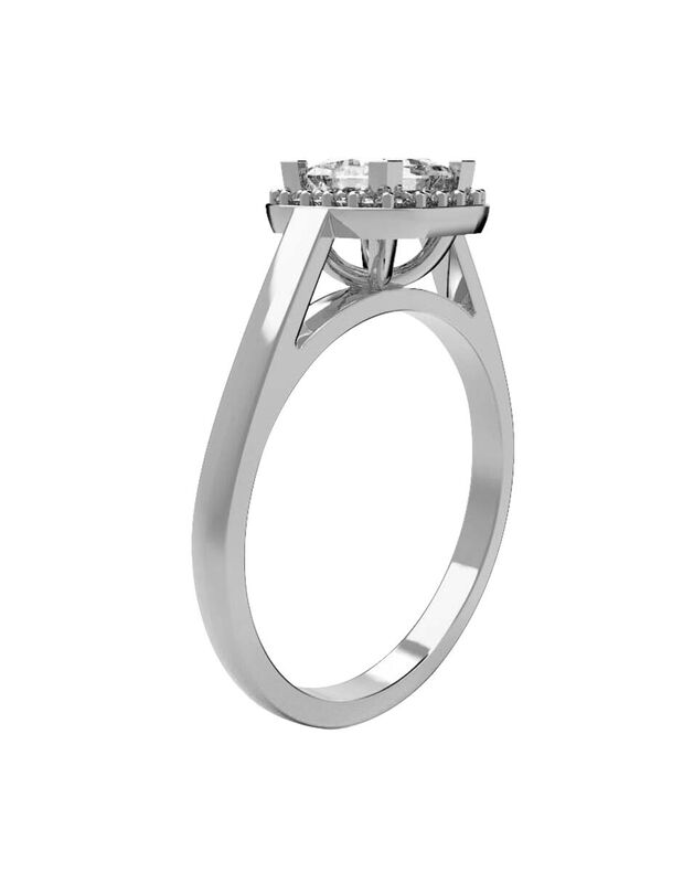 Anillo de Compromiso en Oro de 14K con Circonia... image number null