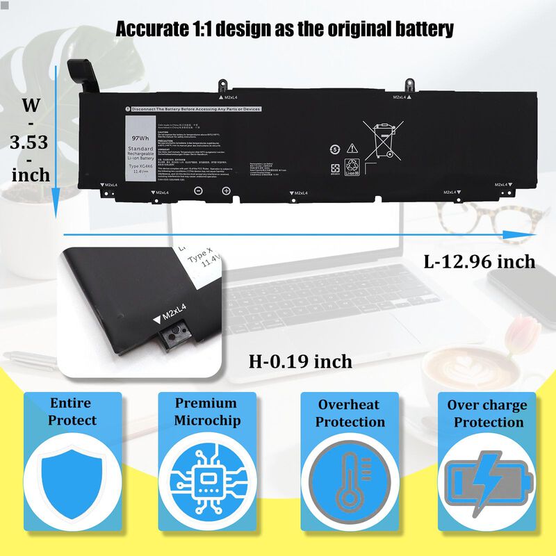 Bater&iacute;a Glottybatt Xg4k6 97wh Dell Xps 17/preci... image number null