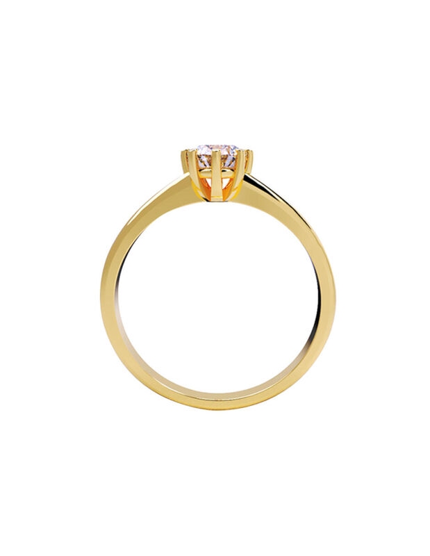 Anillo de Compromiso de 14K con Diamante de Lab... image number null