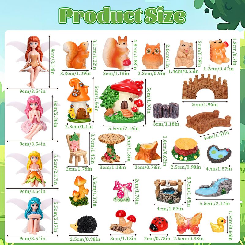 Ornamentos De Jard&iacute;n Qauyetm &ndash; Kit De 40 Piezas... image number null