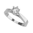 Anillo de Compromiso en Oro Blanco 14K con Circonia -  Talla:8/ M1212-14W-CZ-8