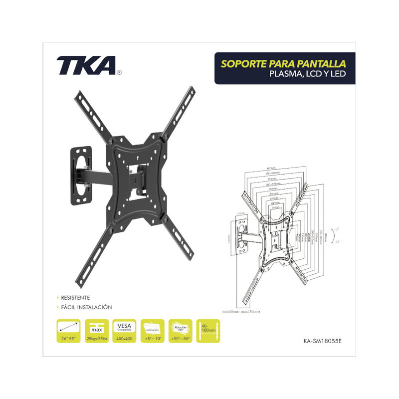 Soporte Tv TKA KA-SM18055E Vesa Max 400x400 -25... image number null